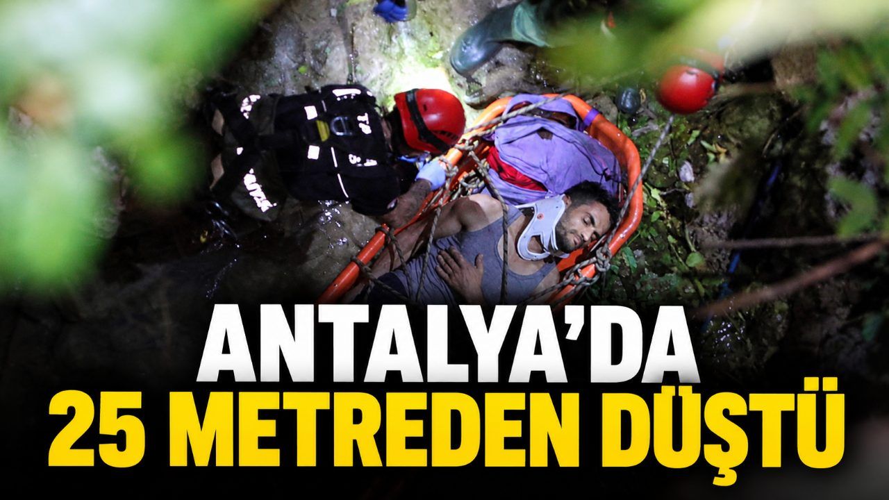 Antalya'da köprüden 25 metre düşen kişi kurtarıldı