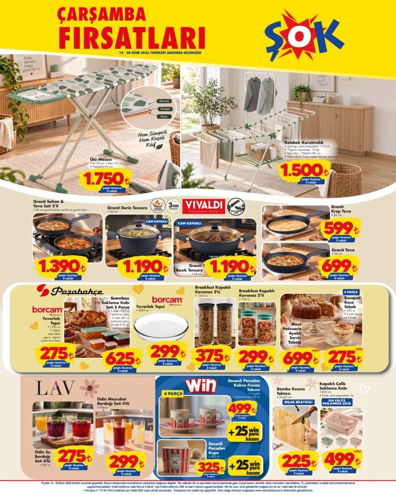 ŞOK 14 Ekim kataloğunun 3. sayfası