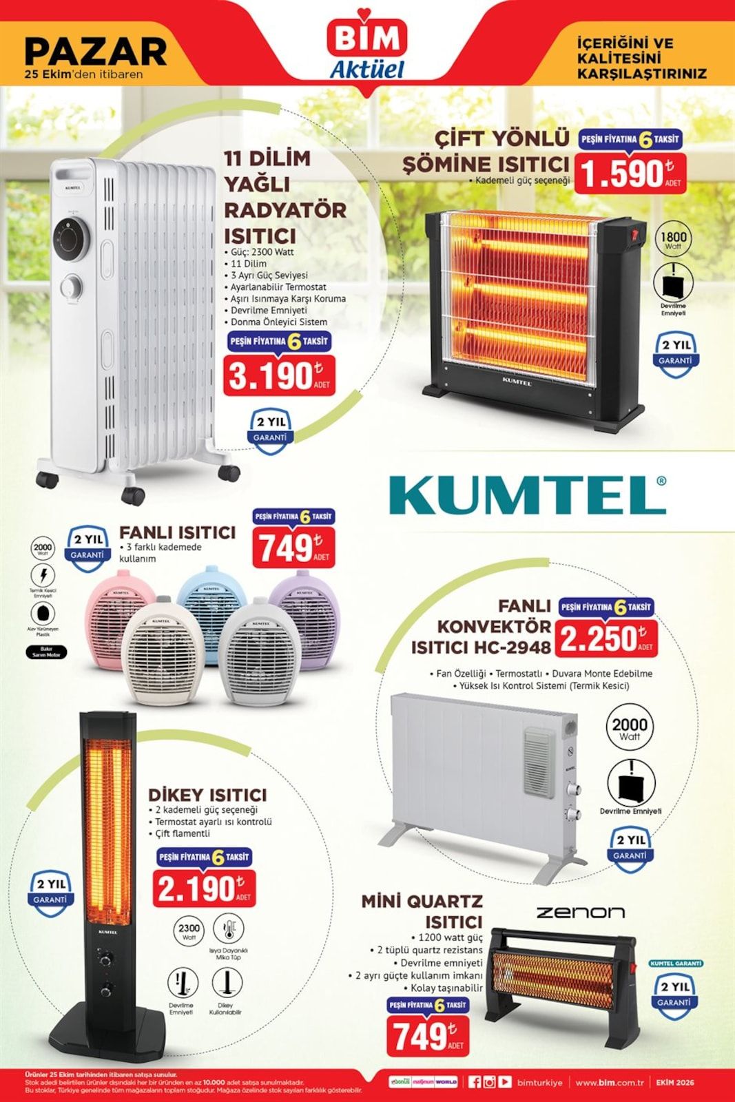 BİM 25 Ekim kataloğunun 2. sayfası