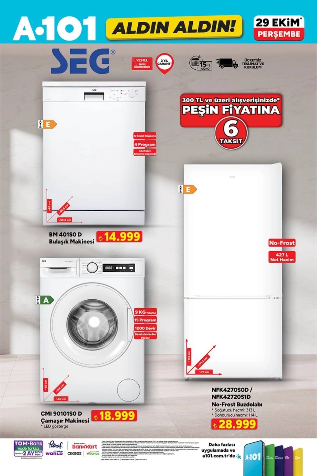 A101 29 Ekim kataloğunun 2. sayfası